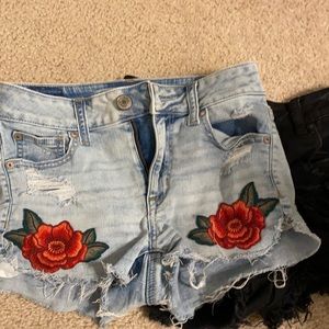 2 pairs of jean shorts
